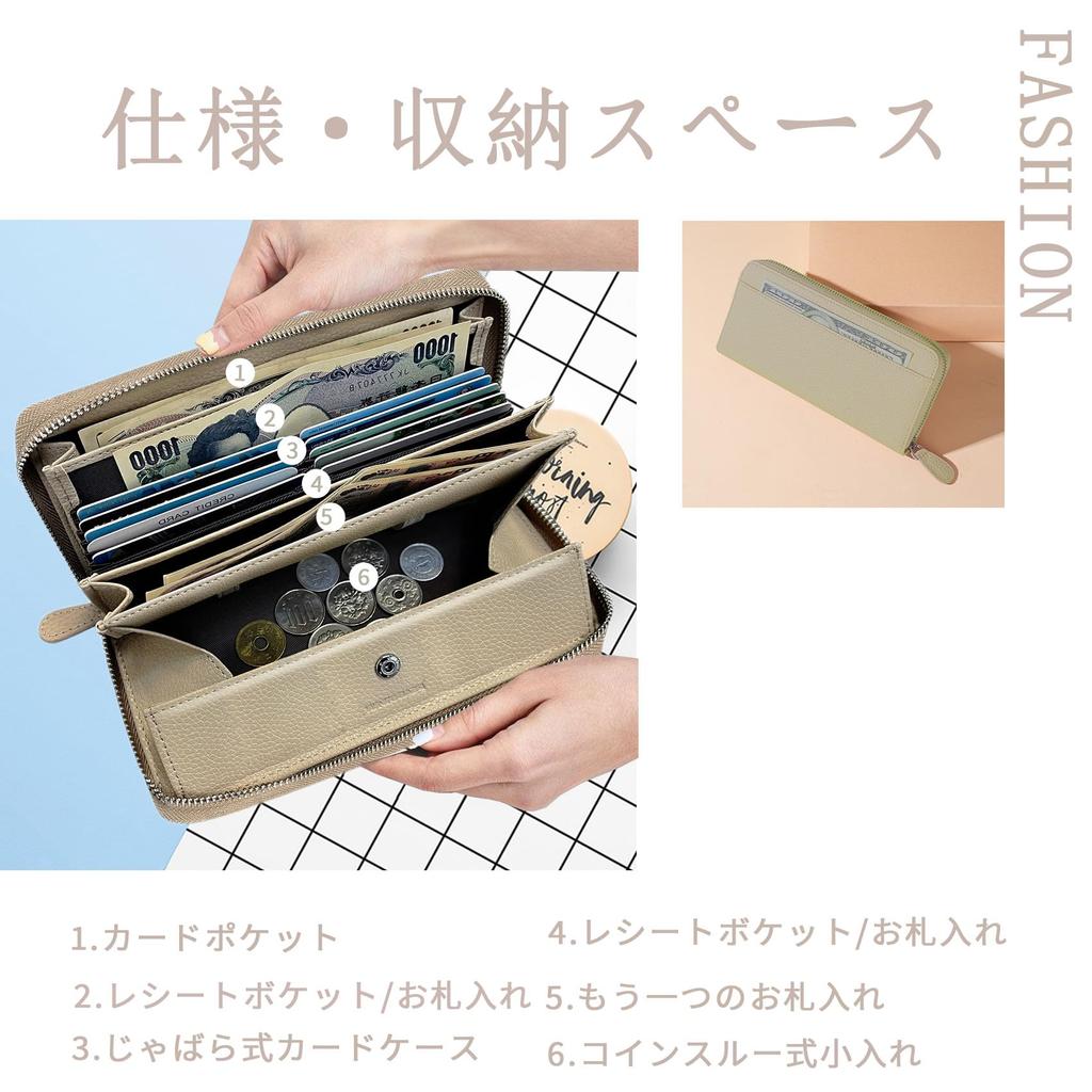 Long Large Capacity Genuine Leather Long Wallet with Automatic Receipt and Coin Popular for Women In Their and Long Dark Green [Peabownn] Women's