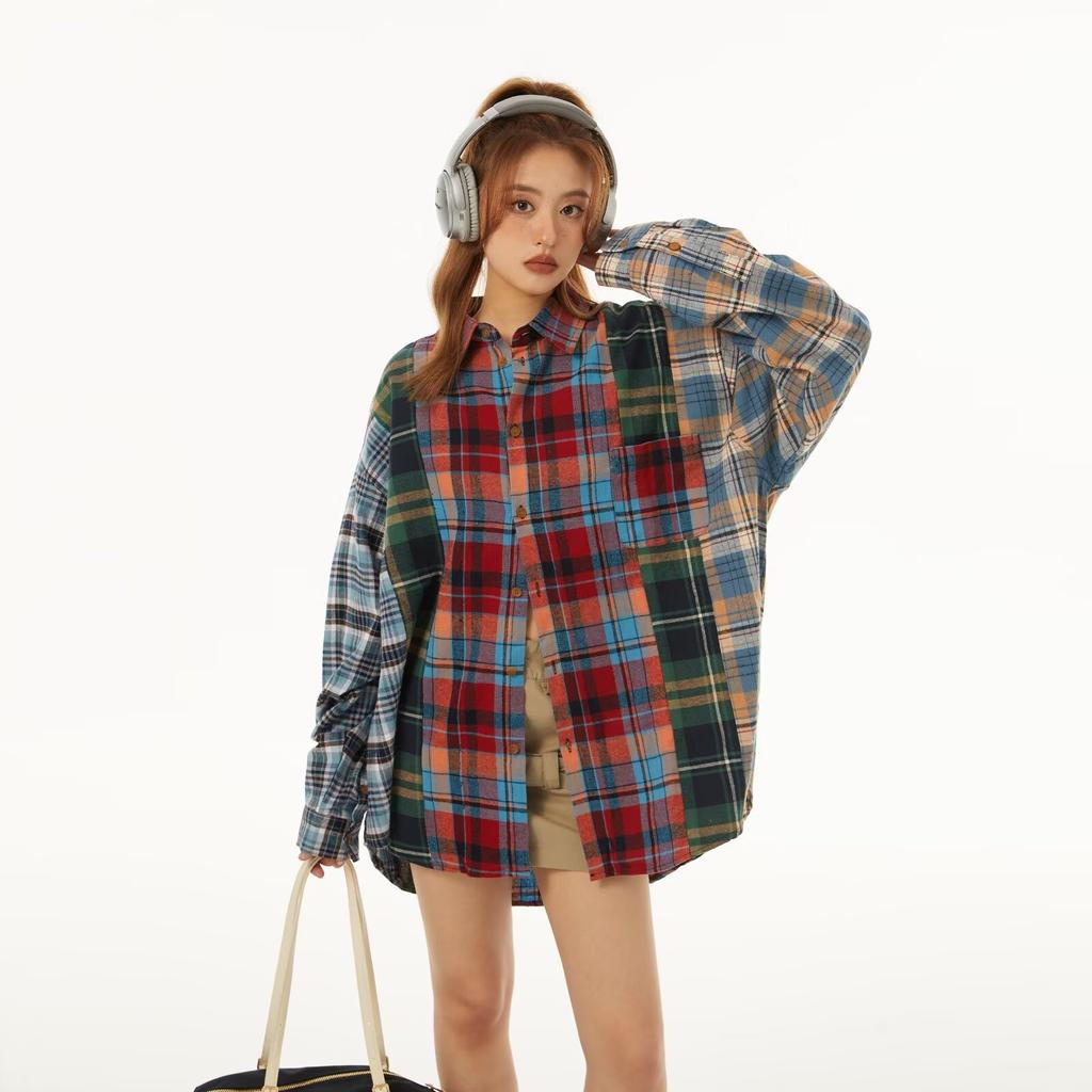 2024 dopisní košile s dlouhým rukávem Japonský hongkongský styl volná košile pro chlapce léto trendy všestranný ležérní kabát