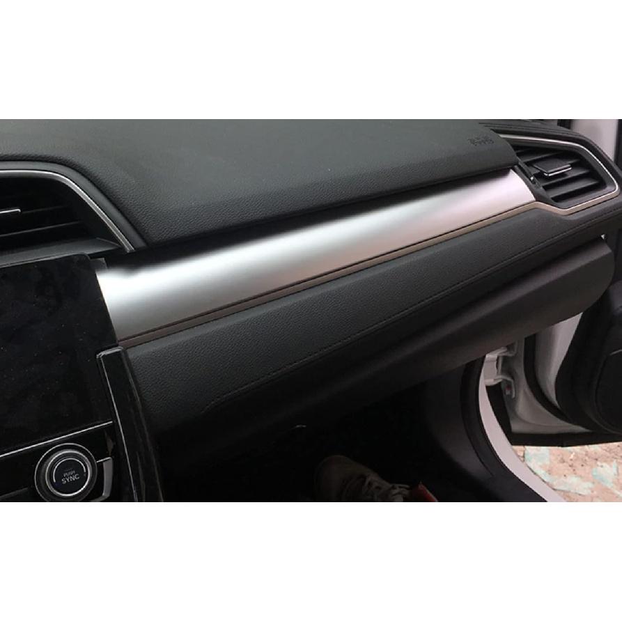 Autozubehör Passend für Honda Civic 10. Generation 2016-2021 Armaturenbrett Mittelkonsolen Streifen Abdeckung Zierleiste (Carbonfaser-Stil) ABS 3 STK