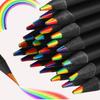 12Pcs Rainbow Colored Pencils Coloring Pencils 7 Color In 1 Pencils for Children Student Coloring Book Scrapbooking
