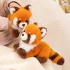 Adorable Fluffy Red Panda Plushie Cute Lying Red Panda Stuffed Animal Soft Toy Zoo Souvenir Gifts For Girl Boy Birthday