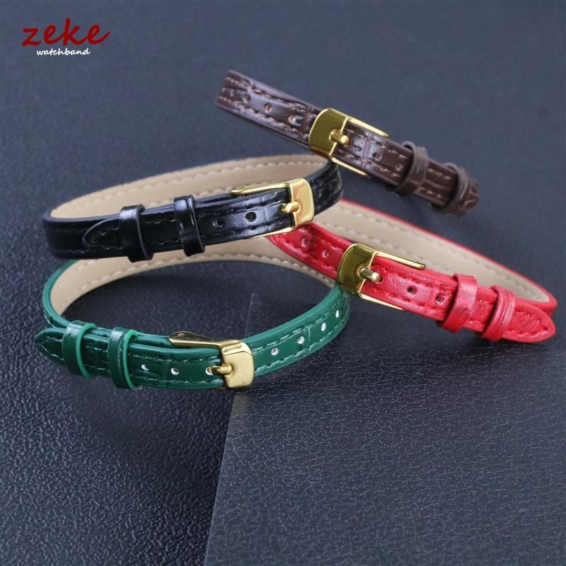 Bracciale a Catena in Vera Pelle Multicolore alla Moda Cintura di Cuoio Rame Regolabile Fatto a Mano DIY Accessori 8mm 10mm Cinturino per Orologio Ultra-sottile