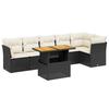 VidaXL Salon de Jardin avec Coussins 7 pcs, Canapés de Terrasse, Ensemble de Meubles de Patio, Mobilier d'Extérieur, Noir 3270839