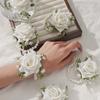 6PCS/SET Artificial Bridesmaid Corsage Exquisite Wedding Wrist Corsage Wedding Party