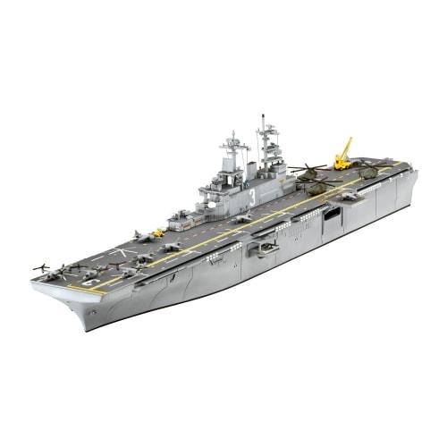 Revell 1/700 Scale US Navy Wasp-class Amphibious Assault Ship Plastic Model Kit 05178, Molded In Color