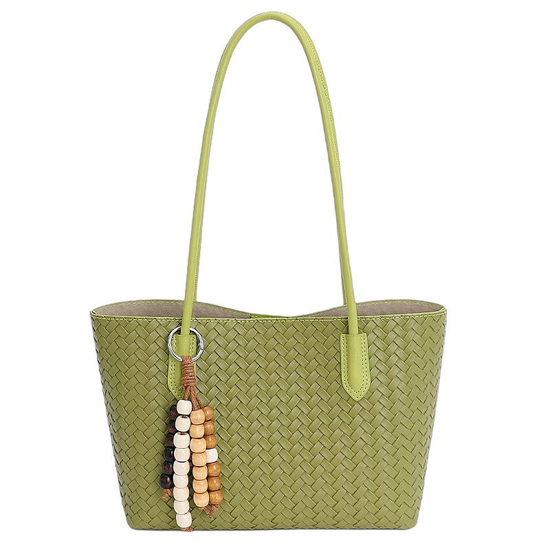 

Летняя новая сумка-тоут женская большой вместимости для поездок на работу, повседневная на плечо, для покупок, для занятий для студенток зелёный