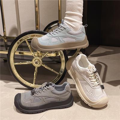 2024 Autumn New Big-headed Ugly Cute Thick-soled Versatile Sports and Leisure Shoes Children's Flat-soled Outdoor Mountaineering Dad Shoes