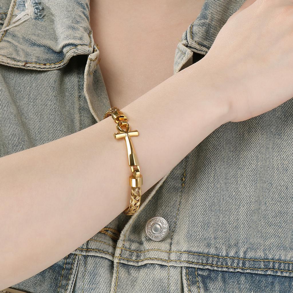 Innovatives quervernetztes gewebtes Armband Street Rap Sänger Accessoires Herrenarmband Modeschmuck Bankettgeschenke