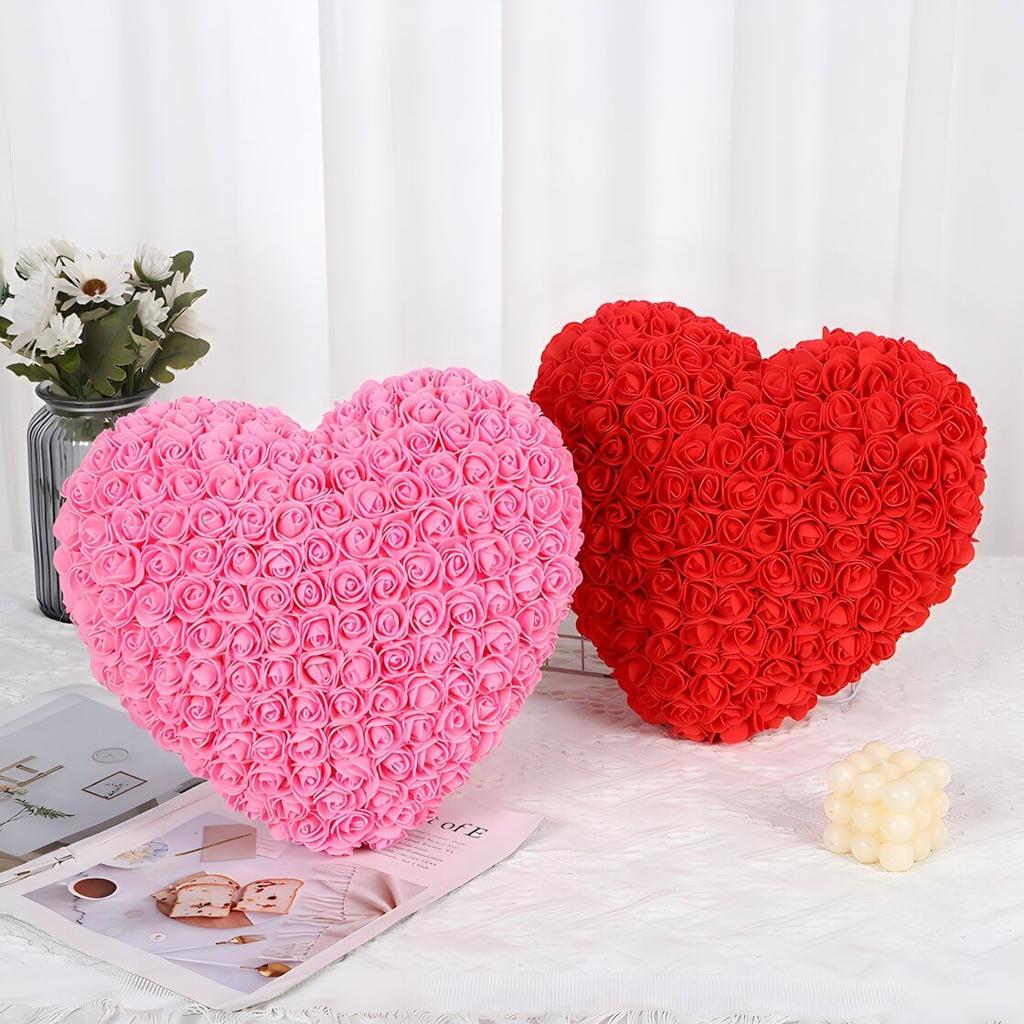 Crafare 9 Inch Craft Foam Hearts 2 Pack Polystyrene Heart Shaped Foam for Wedding Valentine's Projects Sculpture Modeling Decoration,DIY