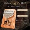 PERDIN Kalimba Beginner Set, 17 Keys, Pre-Tuned, Includes Japanese Sheet Music, Beginner's Book, Case, Engraved, Mahogany (Organic Brown)