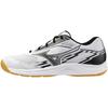 Tischtennis Cross Match Einstiegsgröße 2E Schuhe, Smash, Leichtgewicht, Gepolstert, Indoor/Halle, Level, Anfänger, Weiß/Schwarz, 24.0 cm,