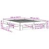 Bed Frame Black 135 x 190 cm Particleboard