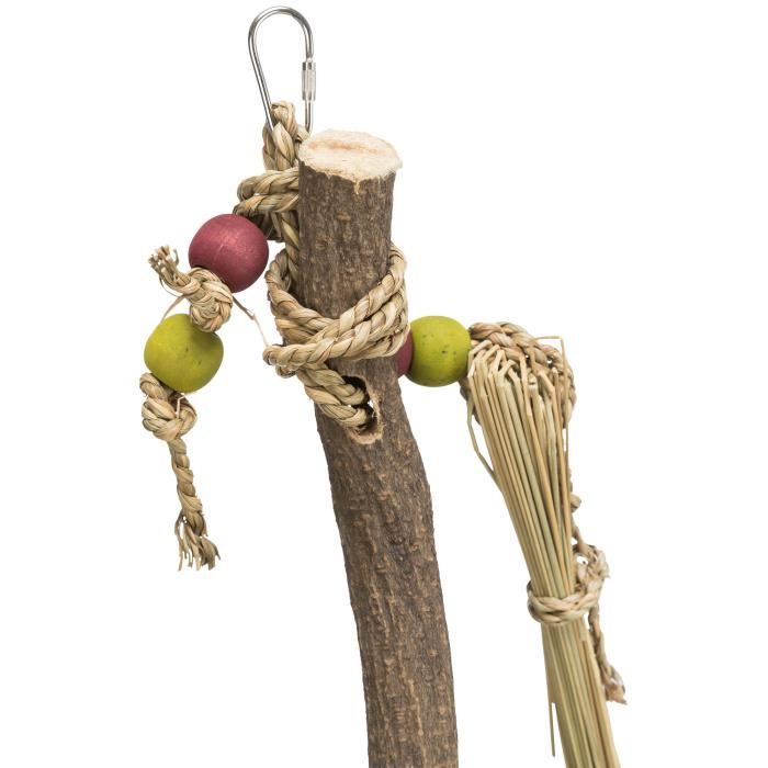 Bird Toy - Trixie - Bark Wood - Rattan - Seaweed - 56 Cm