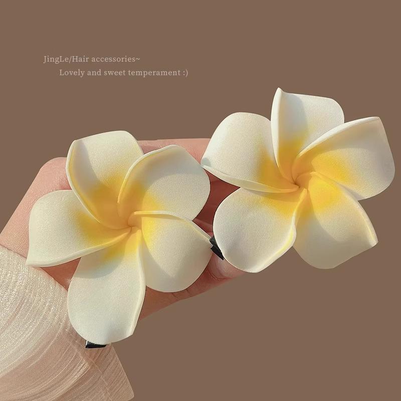 

Заколка для волос Франжипани 2025: Роскошная заколка-краб для волос с цветком - Подарок для новичков в комплекте