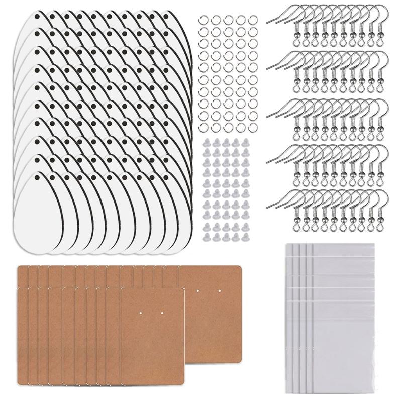 

250 Pcs Sublimation Earring Blanks Sublimation Printing Earrings Unfinished Teardrop Heat Transfer Earring Pendant 1