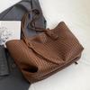 Ladies' solid color multifunctial handbag, minimalist ladies' shoulder bag, lightweight commuting handbag for daily office use