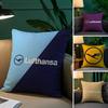 Fluggedenken L-Lufthansa-T Fluggesellschaften Kissenbezug Komfort Sofa Bett Seidig elegant Verdeckter Reißverschluss Dekorative Kissenhülle