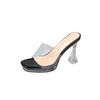Summer New Sexy Transparent Crystal and Waterproof Table Cool Slippers Women's Wear Night Stage Catwalk High-heeled Sandals