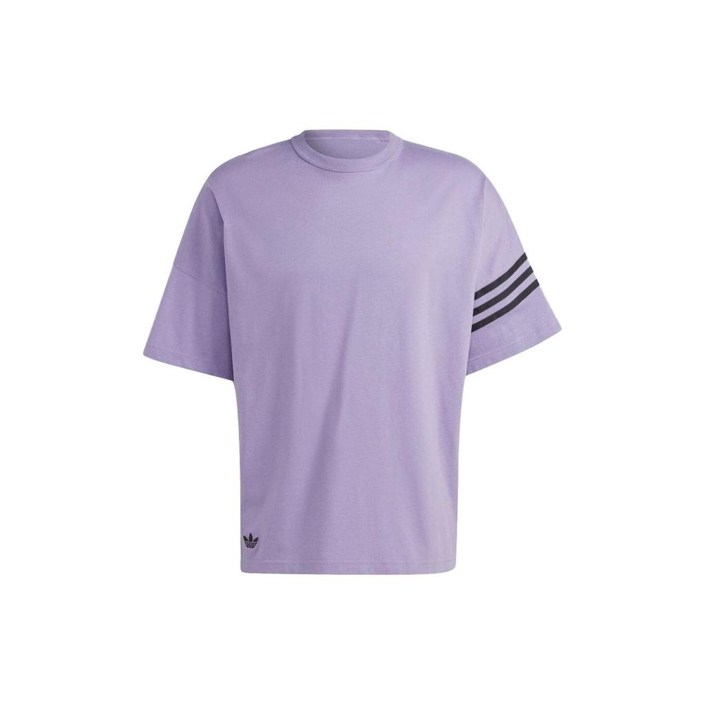Adidas Originals Adicolor Neuclassics Solid Crew Neck Short Sleeve T-Shirt Men Tops Lilac-Purple HR3291