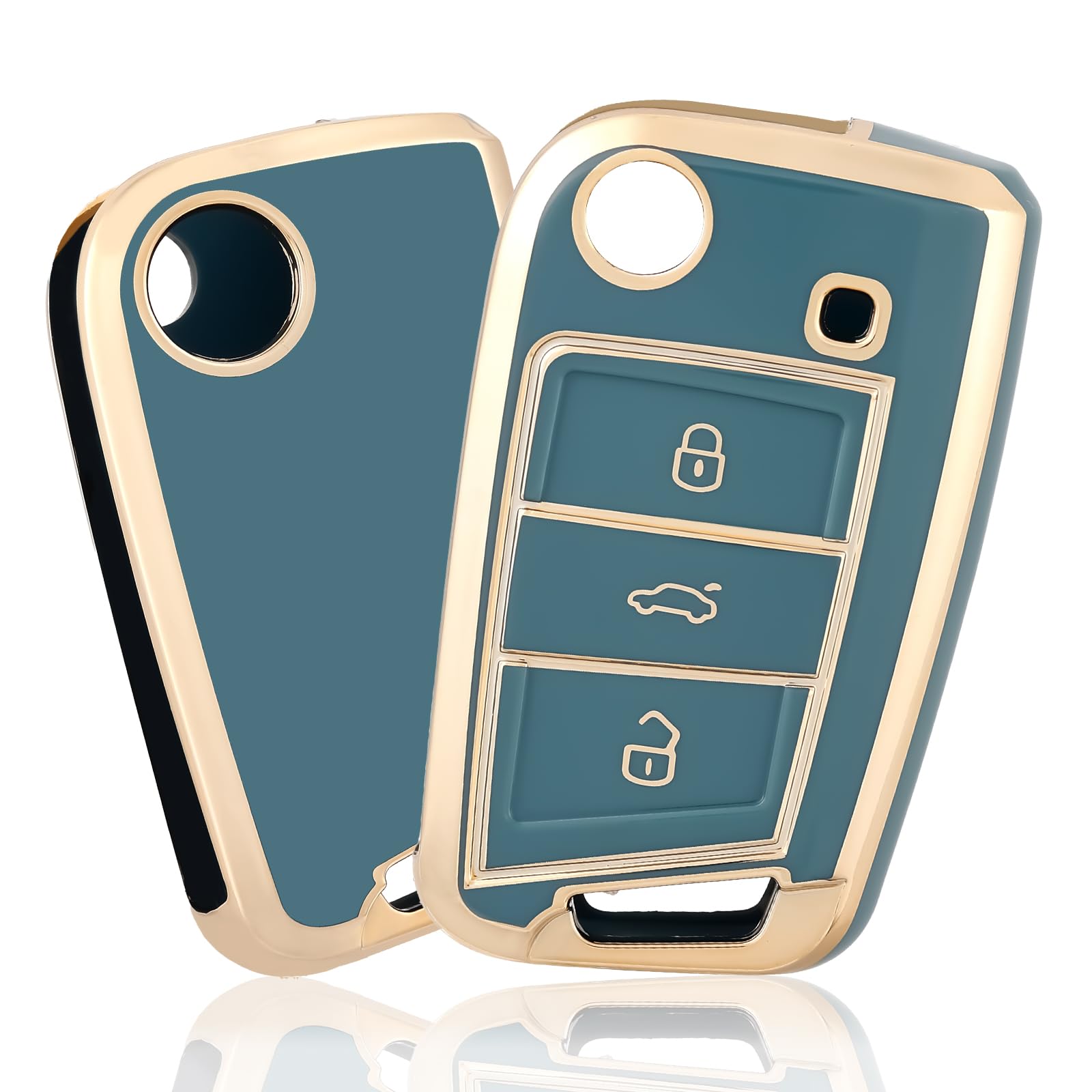 

[В ПУТЬ] Чехол для ключа ТПУ Чехол для ключа автомобиля Чехол для ключа Совместимый с Новым синий