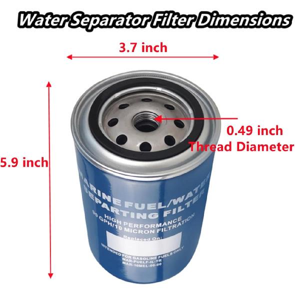 18-7866 Fuel Water Separating Filter 9-37807 Replacement For Ya-Maha 115 HP Outboard Engines Rep MAR-10MEL-00-00 MAR-24563-00-00 MAR-FUELF-IL-TR