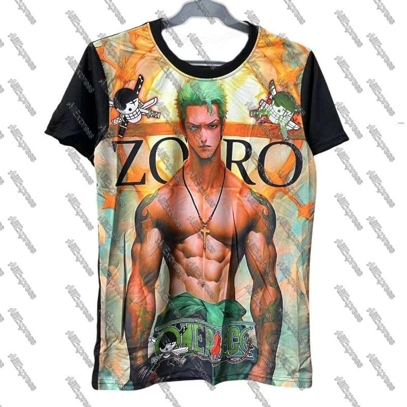 Dětské Anime One Piece Luffy Gear 5 Cosplay Tričko Chlapecké Kreslené Krátký Rukáv Horní Díl pro Děti Letní Módní Oblečení