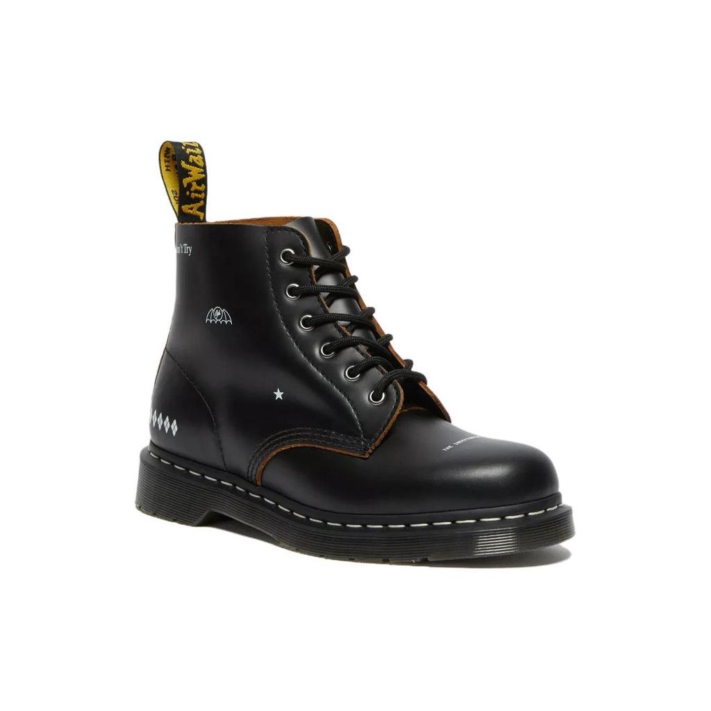 Dr. Martens Goodhood X  101 Leather Printed Elastic Ankle Boots Unisex Boots Black 27588001