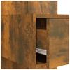 Headboard with Nightstands Smoked Oak Wood Based Material