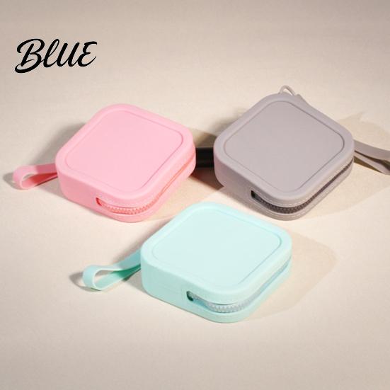 Small Silicone Coin Purse Pouch with Zipper And Wrist Strap Square Shockproof Durable Change for Kids Storage Bag Lightweight Compact Headphones