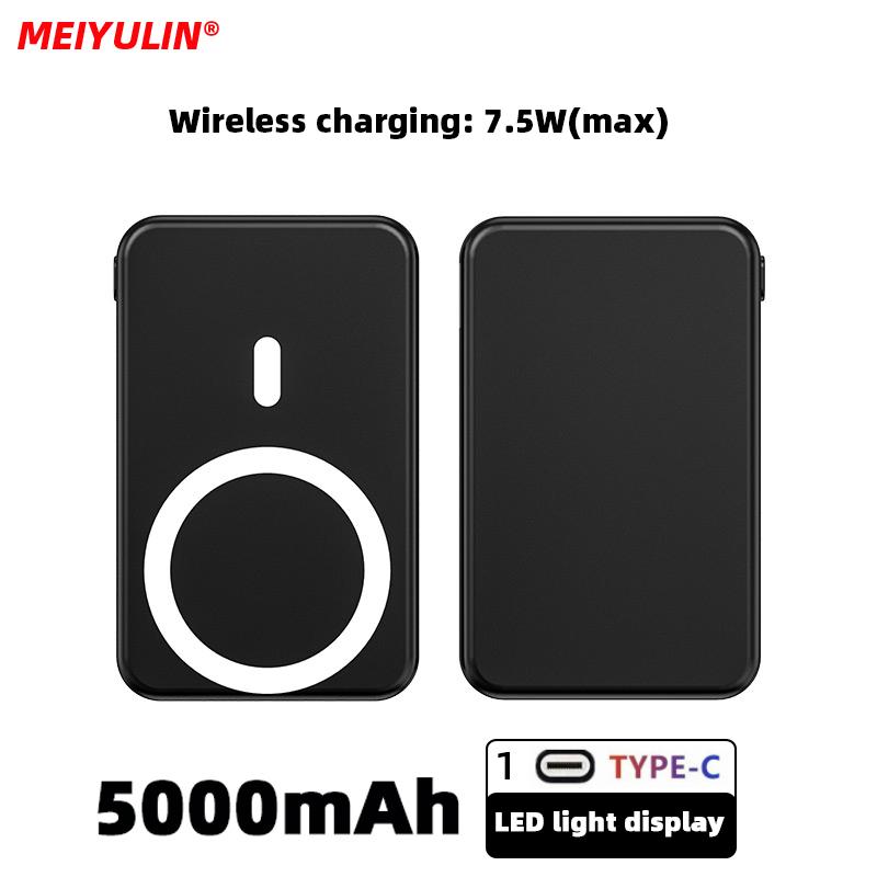 Meiyulin 15 W schnelles kabelloses Ladegerät, magnetische Power Bank, 10000 mAh, tragbarer universeller externer Ersatzakku für iPhone 14 Samsung