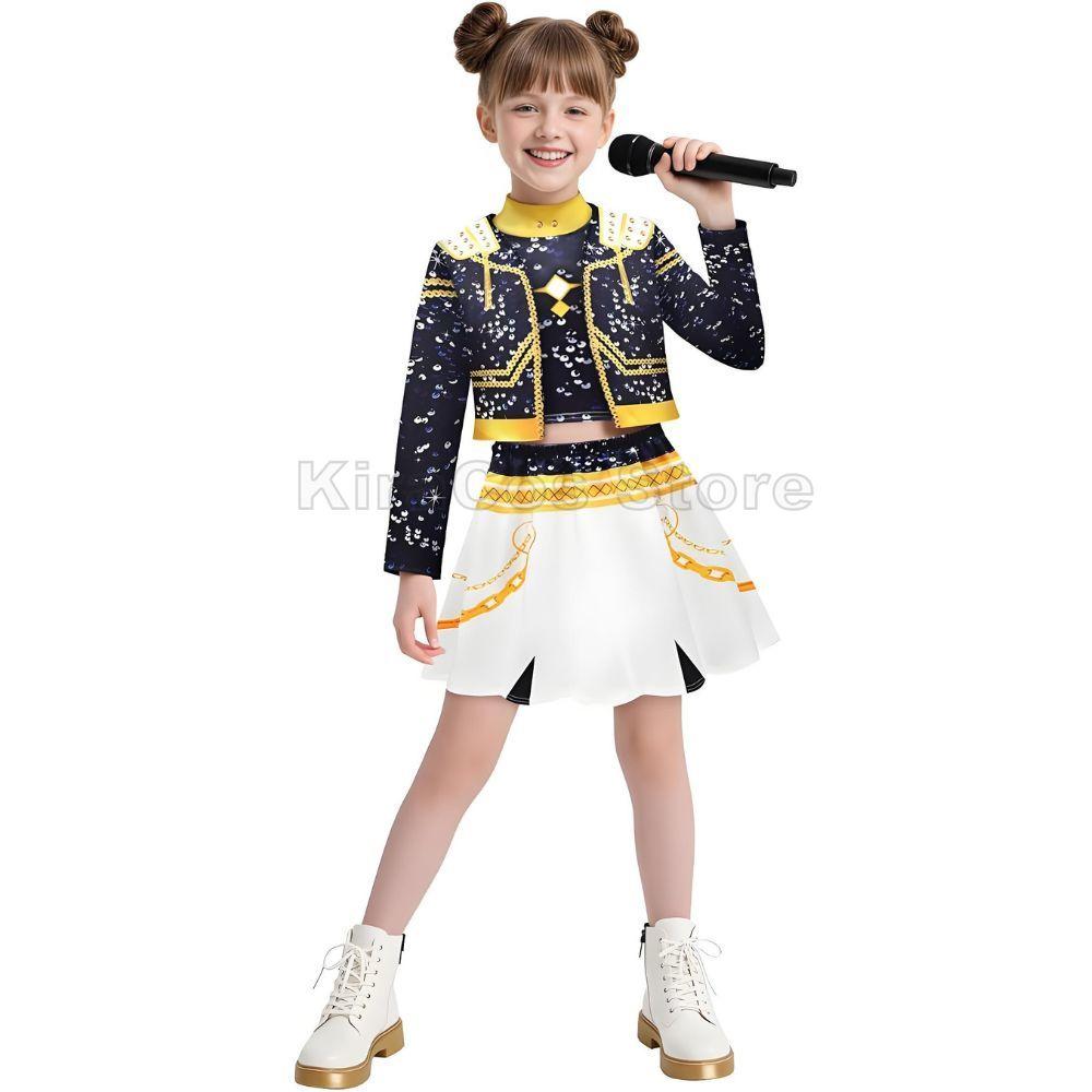 Película Niños Kpop Cazador de Demonios Cosplay Rumi Zoey Mira Traje de Cosplay Ropa KPop Rumi Zoey Mira Disfraz de Cosplay Disfraz con Estampado 3D