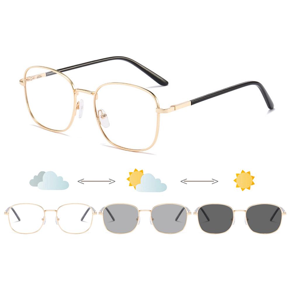 Big Square Anti-blue Light Glasses Men Women Ultra Light Oversized Photochromic Glasses Fashion Decorative Eyeglasses