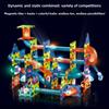 Geometric Magnetic Piece Children Splicing Track Ball Toy Set With Light For Kids Diy Educational Play Set