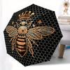 Bee Utomatic Folding Umbrella Compact 8Rib Design For Outdoor Daily Compact Umbrella And Festive Gift Y77