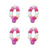 4pcs Festival Plush Pet Collars with Pompoms Bells Charm Colorful Furry Birthday Collar for Cats and Dogs