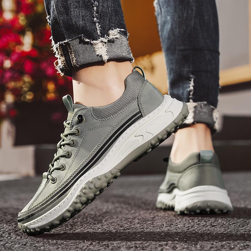 Vysoce kvalitní pánská kožená ležérní obuv outdoorová turistická obuv protiskluzová odolná proti opotřebení pánská turistická obuv prodyšná