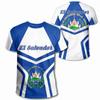 El Salvador Flag National Emblem 3D Print T Shirts Streetwear Harajuku Men Women Casual Sportswear O Neck Short Sleeve T-shirt