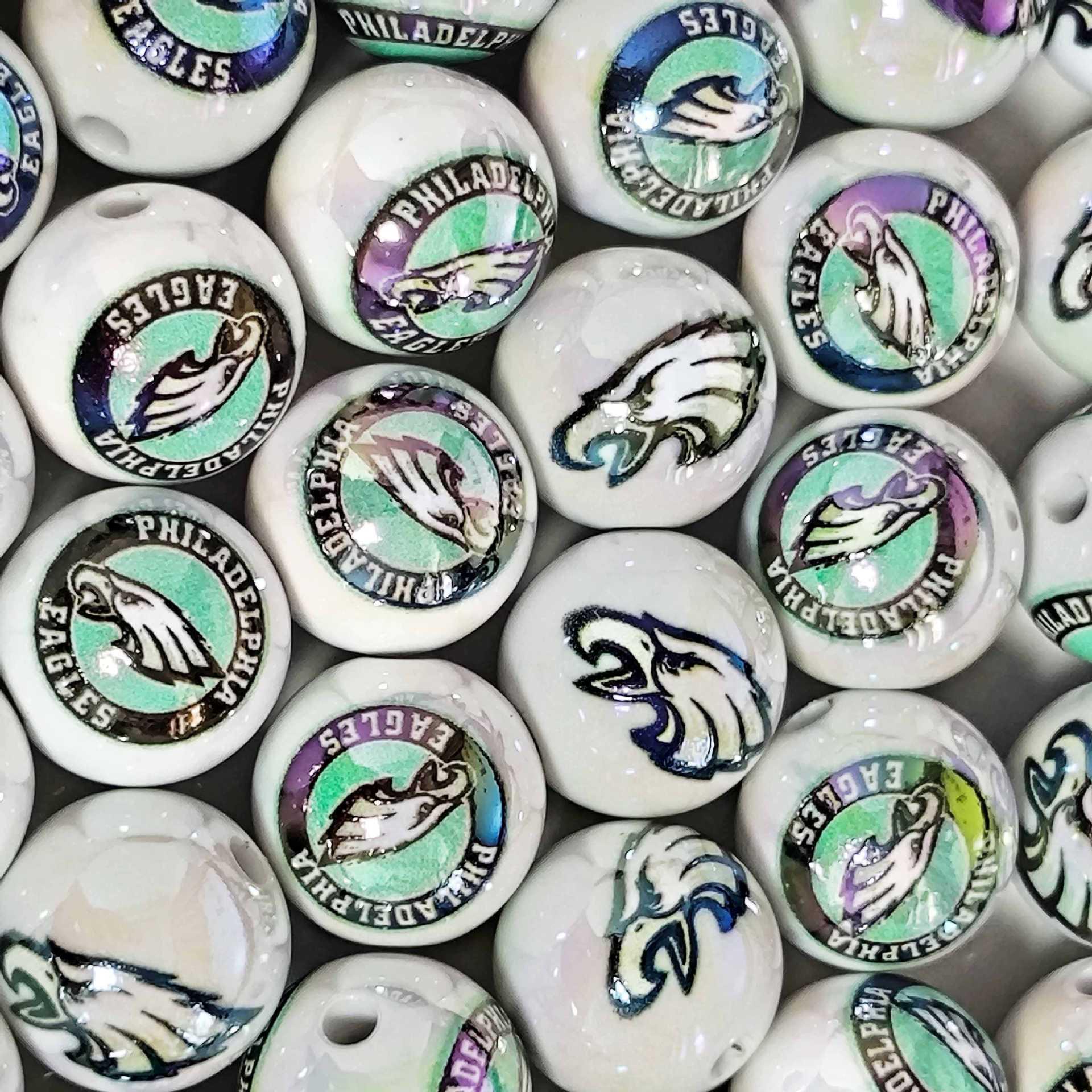 Eagles Team Acrylic Beads for DIY String Accessories