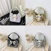 Kids Girl Butterfly Bow Sequin Mini Shoulder Bag With Breathable Pu Material For Daily Use