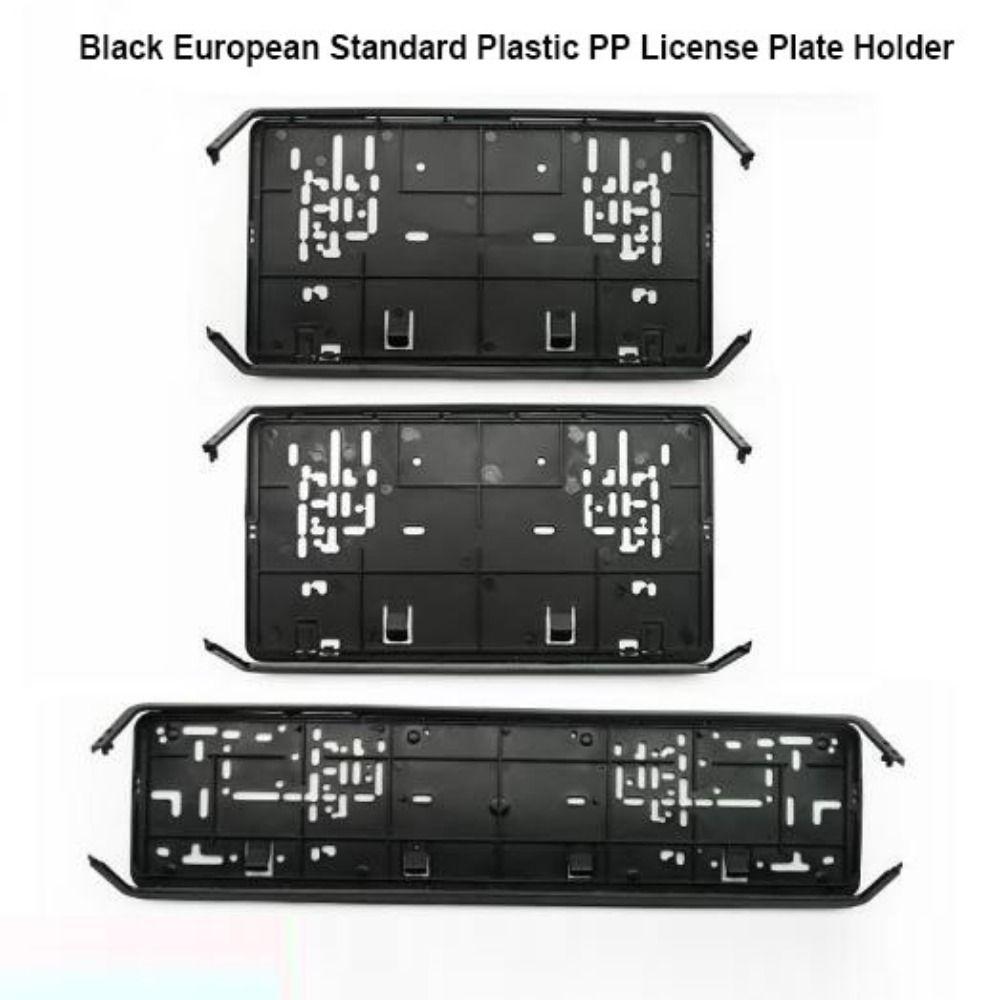 New European Standard License Plate Holder 3 Styles Black Protecting License Plates Plastic PP License Plate Support License Plate Covers Frames 6