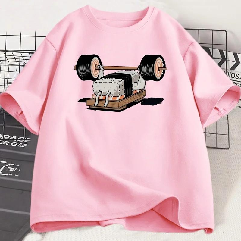 Sushi Gym T Shirt Funny Unisex Summer Harajuku ONeck Short Sleeve Tshirt Sportswear Print Tshirt Streetwear Clothing