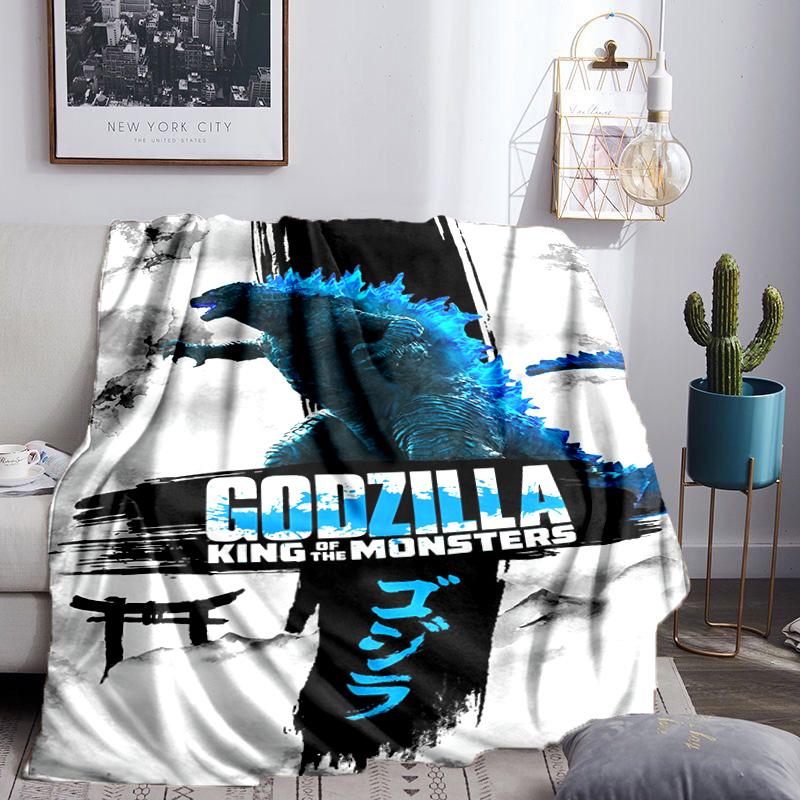 Godzi-lla Destruction Throws Blanket Flannel Blankets Plush for Couch Bed Gifts for Men Women Travel picnic blanket Christmas fan gifts