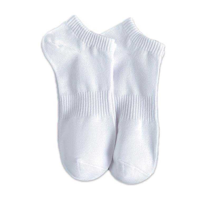 Men's & Women's Ankle Boat Socks: Black & White, Solid-Color, Odor-Resistant, Versatile, Thin Sports Socks for Spring/Summer