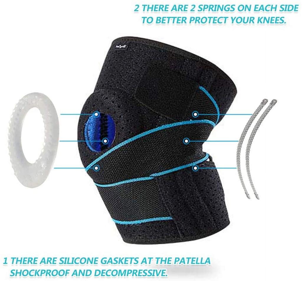 1pcs Knee Braces for Knee Pain Men & Women with Patella Gel Pad Side Stabilizers, Arthritis, Meniscus Tear, ACL, Relief, Running