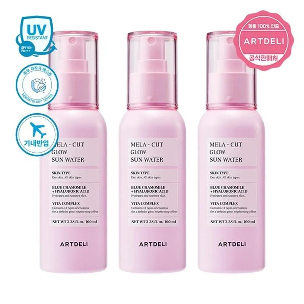 ARTDELI Melacut Sun Water 100 мл x3 / SPF50+, PA+++ / Солнечный мист / Солнцезащитный крем
