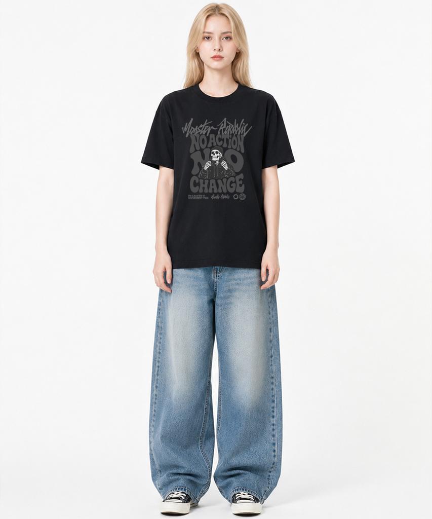 MONSTER REPUBLIC No Change Gray T-Shirt Black_9164