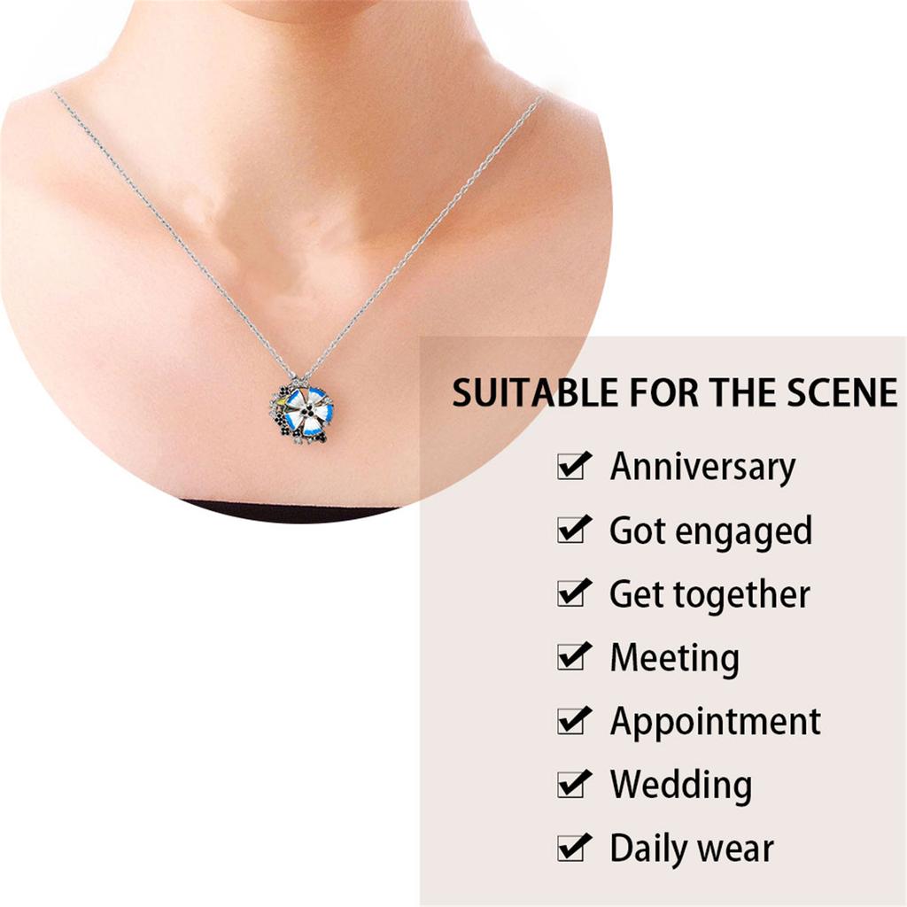 Vintage Bohemian Pendant Necklace Women Handmade Enamel Blue Flower Petal Leaf Dangle Earrings Wedding Party Jewelry