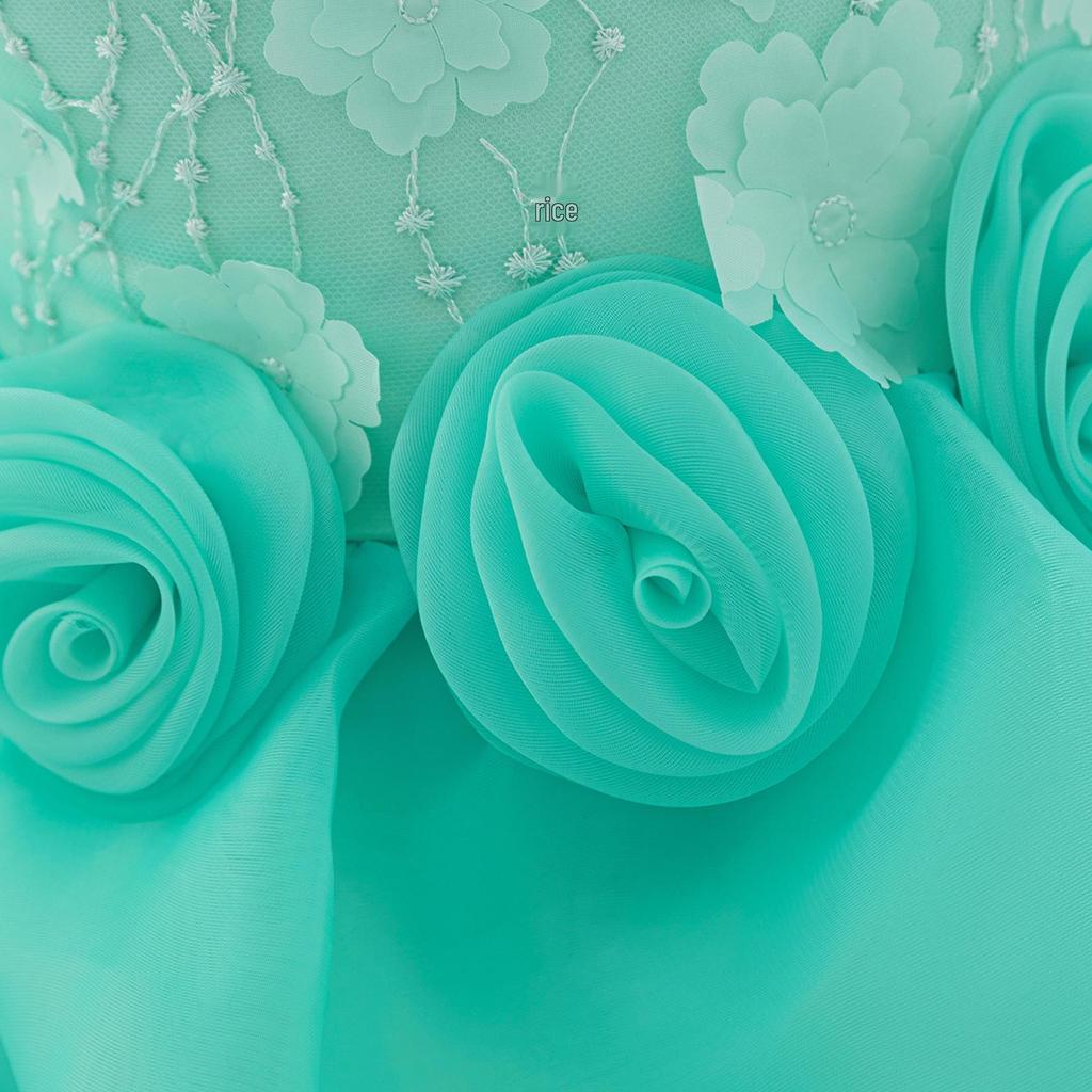 Europeisk & Amerikansk Blomsterflicka Prinsessklänning - Puffig Kjol Aftonklänning för Småbarn