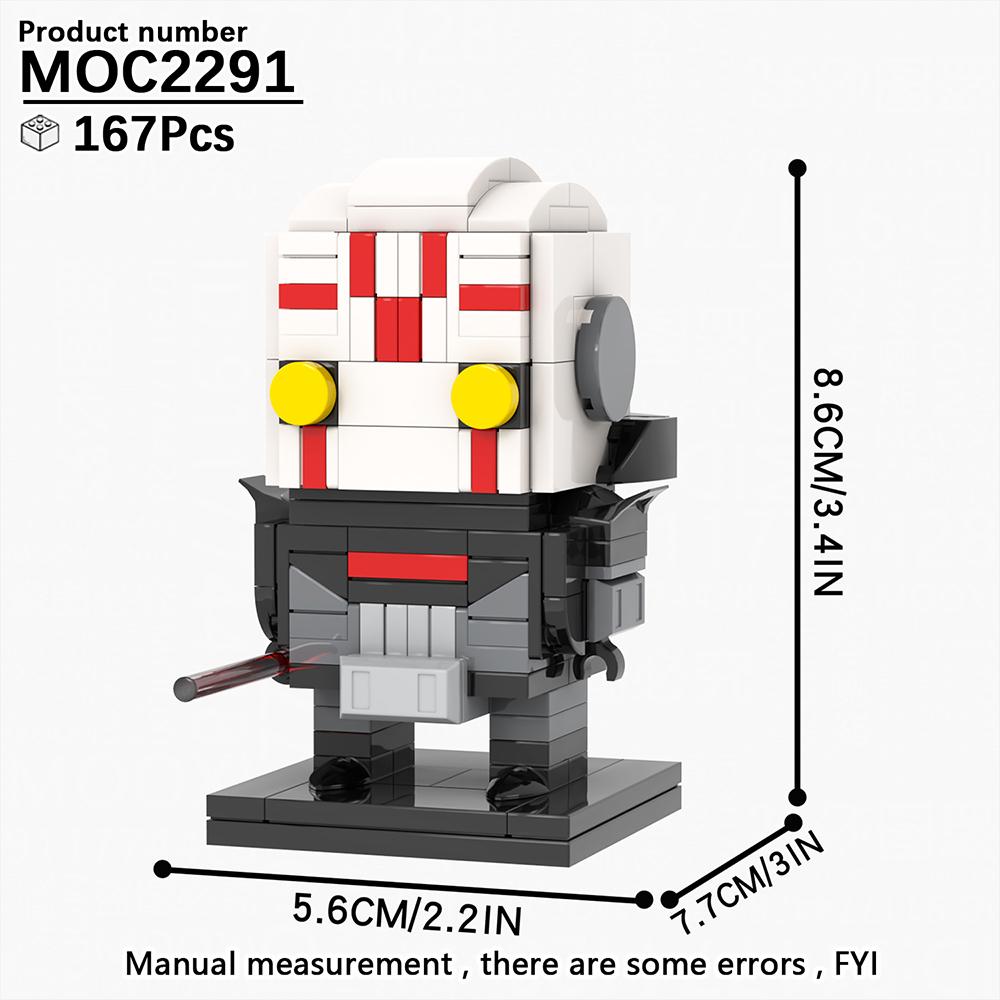 MOOXI Modellserie BrickHeadsed Set MOC Steine Actionfigur Modell Erwachsene Bausteine Kinderspielzeug für Kinder Geschenk