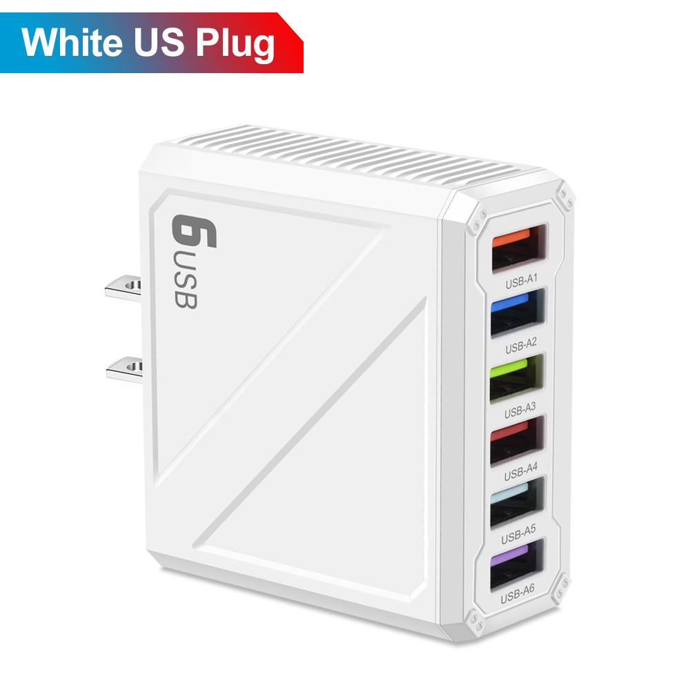 

3.1A 6-Port USB Charger with EU, US, UK, KR Plug Adapters